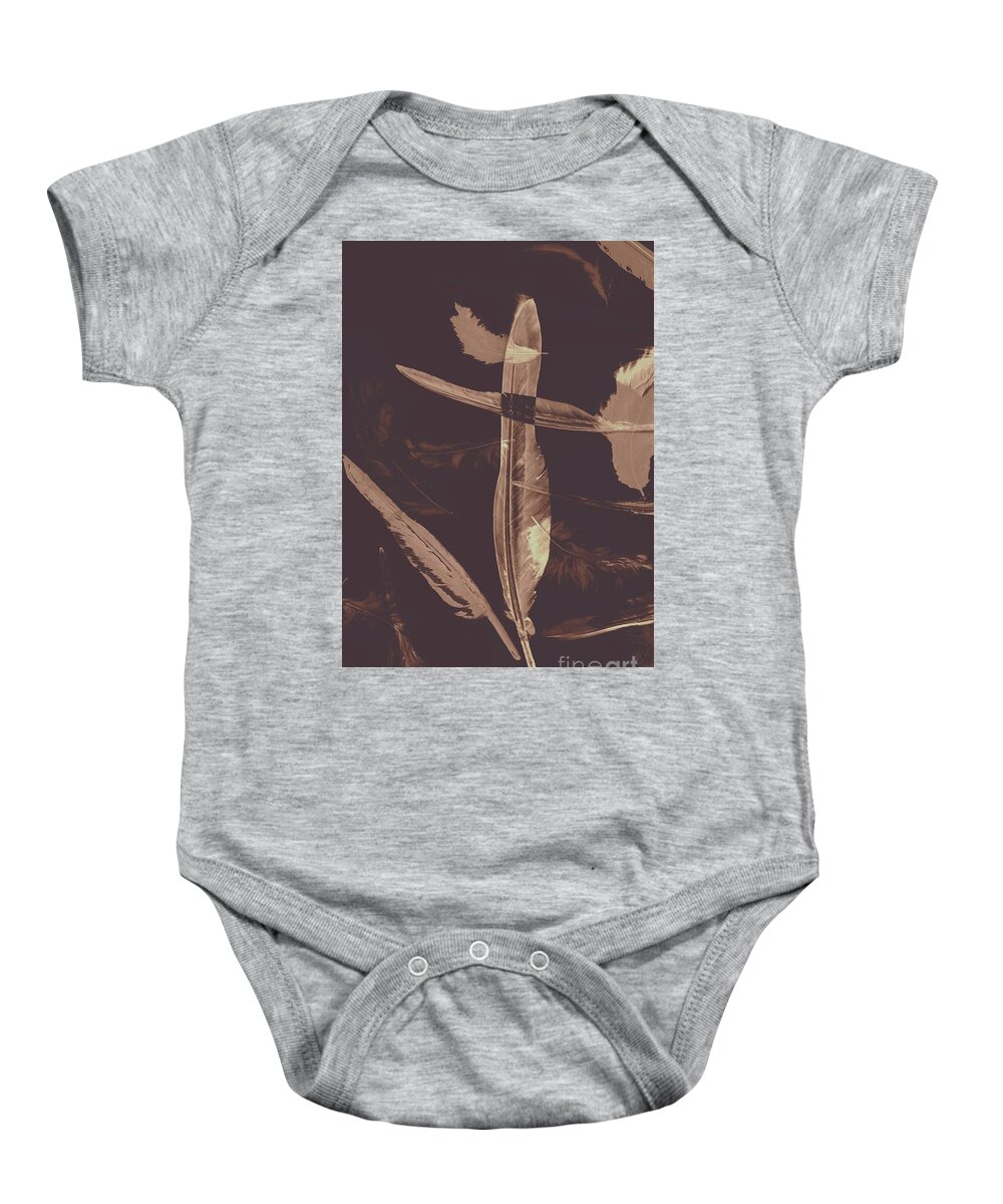 Background Baby Onesie featuring the digital art Writers guild abstract by Jorgo Photography