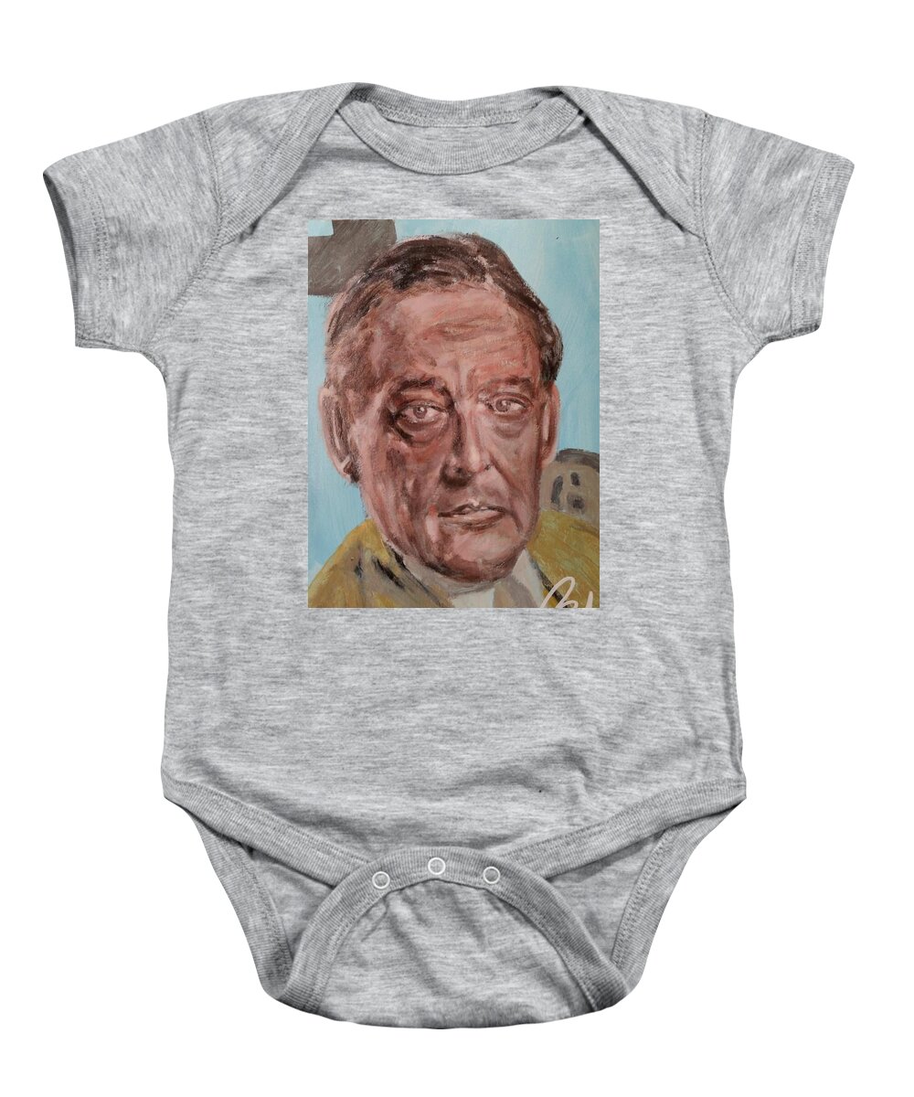 Poetry Baby Onesie featuring the painting Writers I. Sketch I by Bachmors Artist
