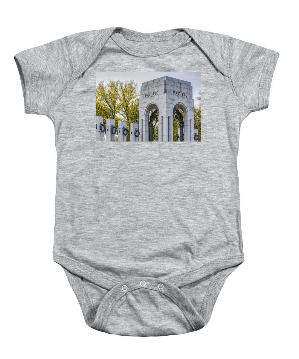 World War Ii Memorial Baby Onesie featuring the photograph WWII Paciific Memorial by Susan Candelario