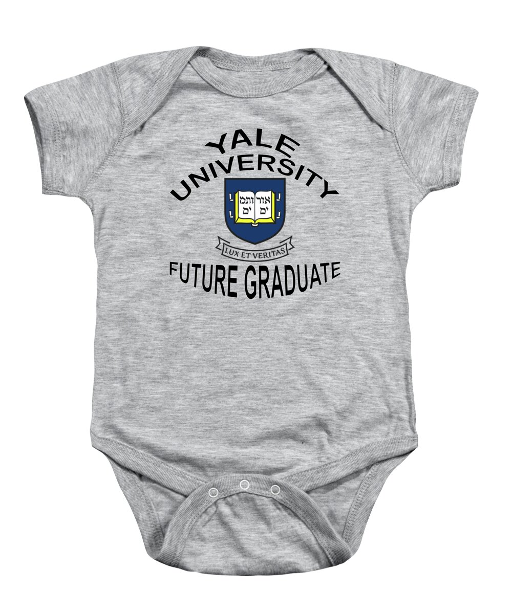 Yale Baby Onesie featuring the digital art Yale University Future Graduate by Movie Poster Prints