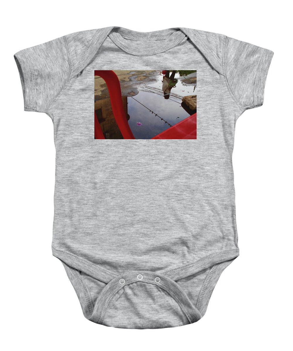 Reflection Baby Onesie featuring the photograph Yangon Reflection by Joshua Van Lare
