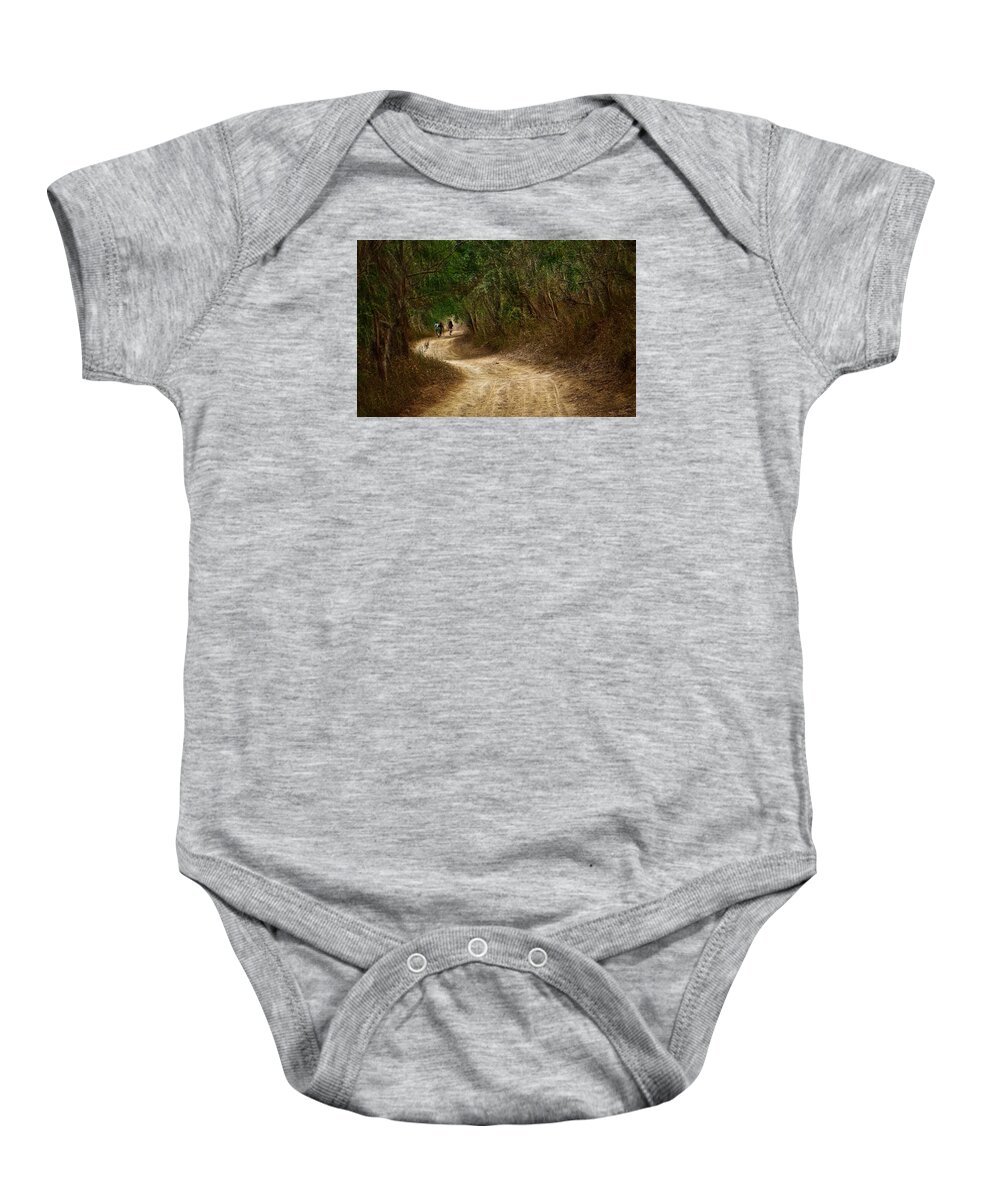Fractals Baby Onesie featuring the photograph Yellow Dust Road by Cameron Wood