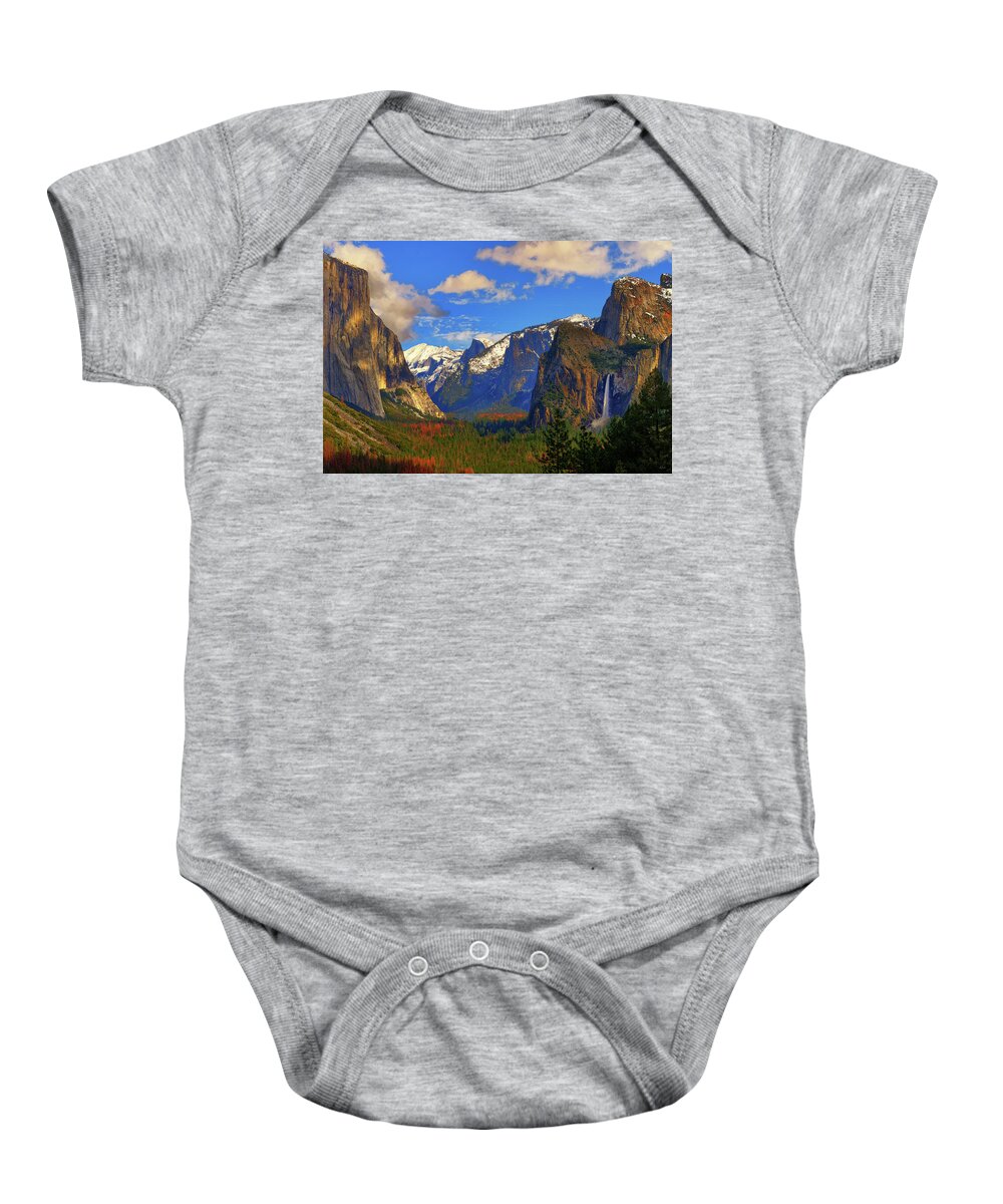 Yosemite Baby Onesie featuring the photograph Yosemite Valley Tunnel View by Greg Norrell