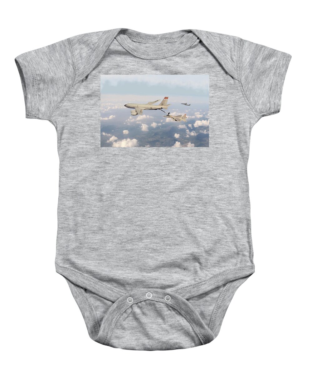 Kc-135 Stratotanker Baby Onesie featuring the digital art Young Tigers by Airpower Art