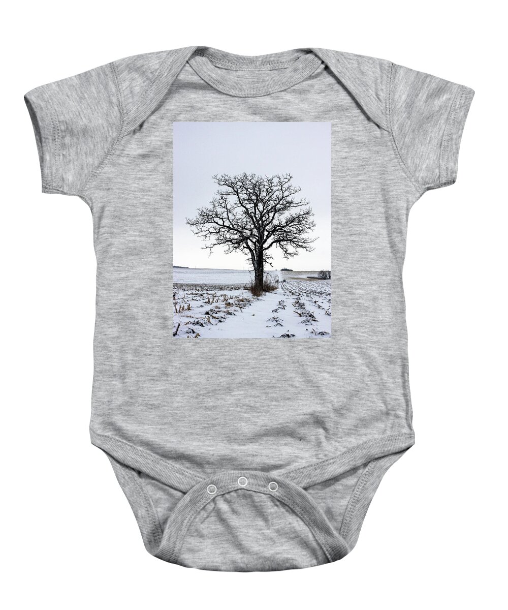 Lone Baby Onesie featuring the photograph 046 - Lone Tree by David Ralph Johnson