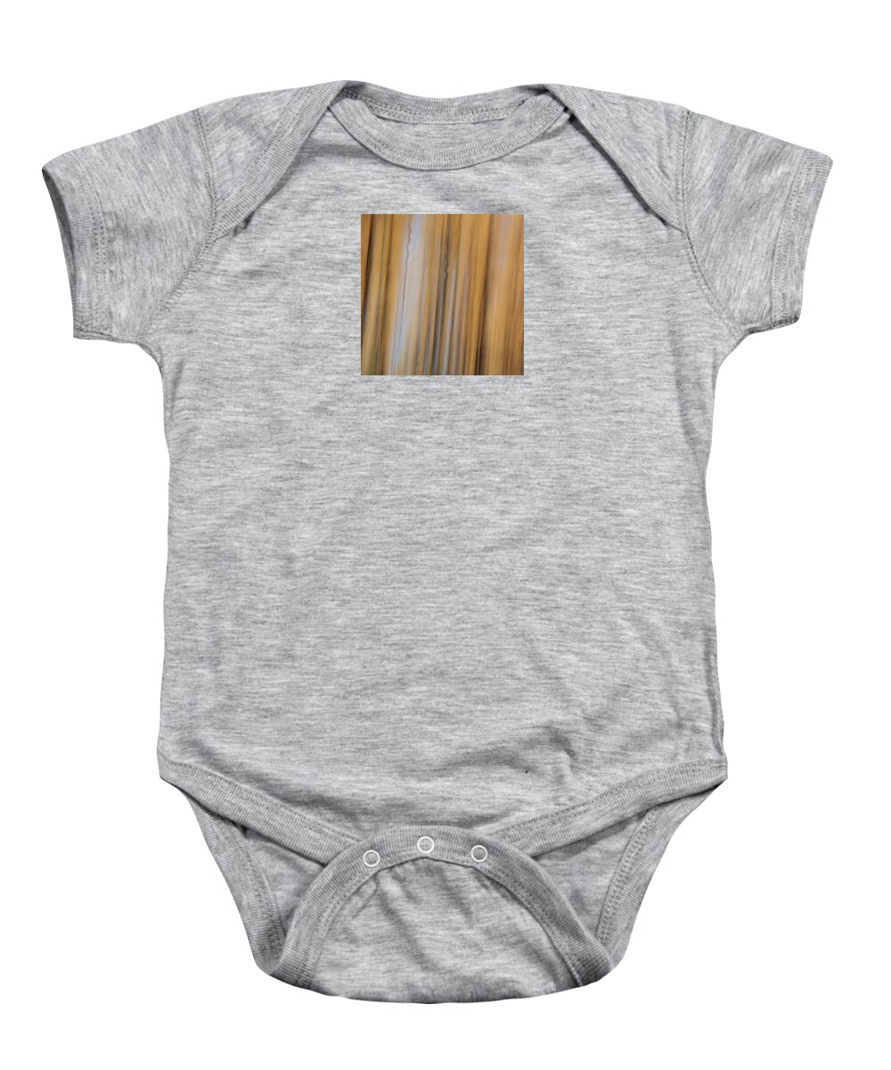 Amber Baby Onesie featuring the photograph Forest Illusions- Amber Forest #1 by Whispering Peaks Photography