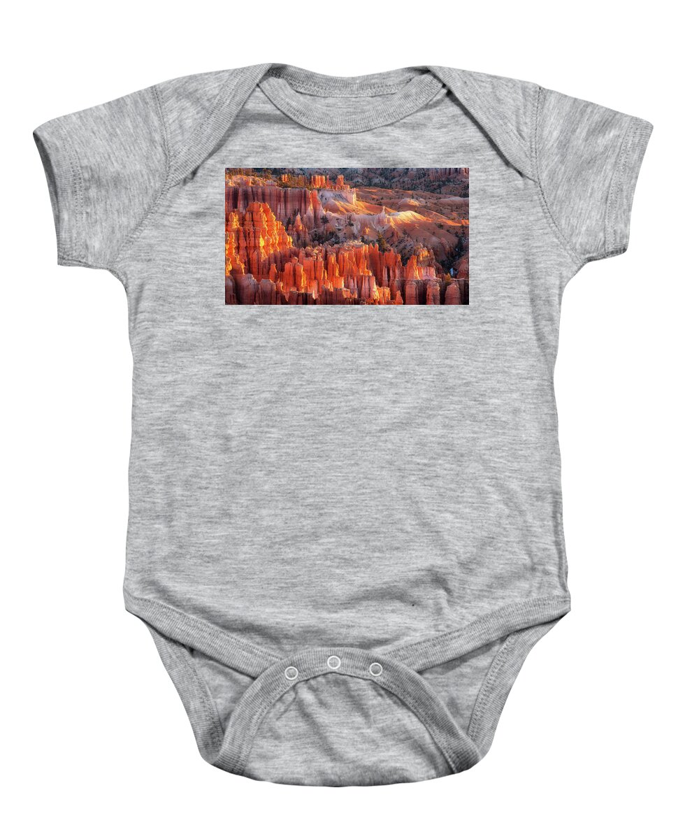 American Baby Onesie featuring the photograph Morning Glow in Bryce Canyon #1 by Alex Mironyuk
