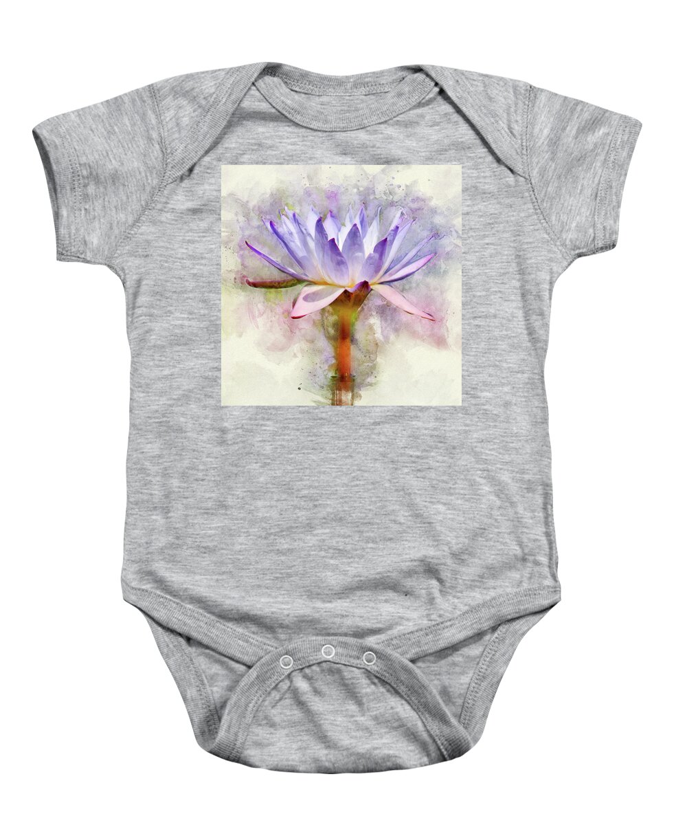 Water Lily Baby Onesie featuring the photograph Radiance Reflected #1 by Leda Robertson