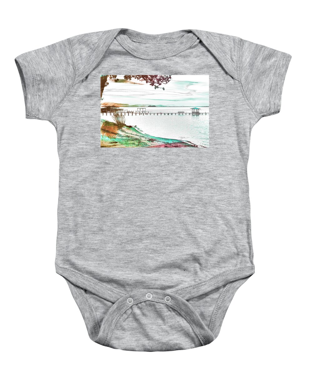Beach Baby Onesie featuring the photograph 11082 Eastern Shore by Pamela Williams