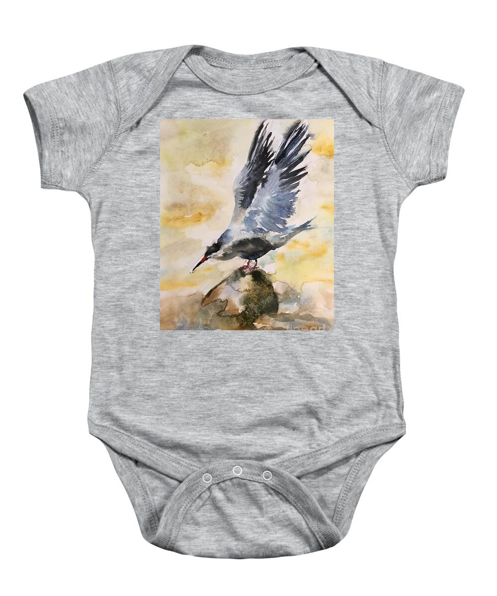 1432019 Baby Onesie featuring the painting 1432019 by Han in Huang wong