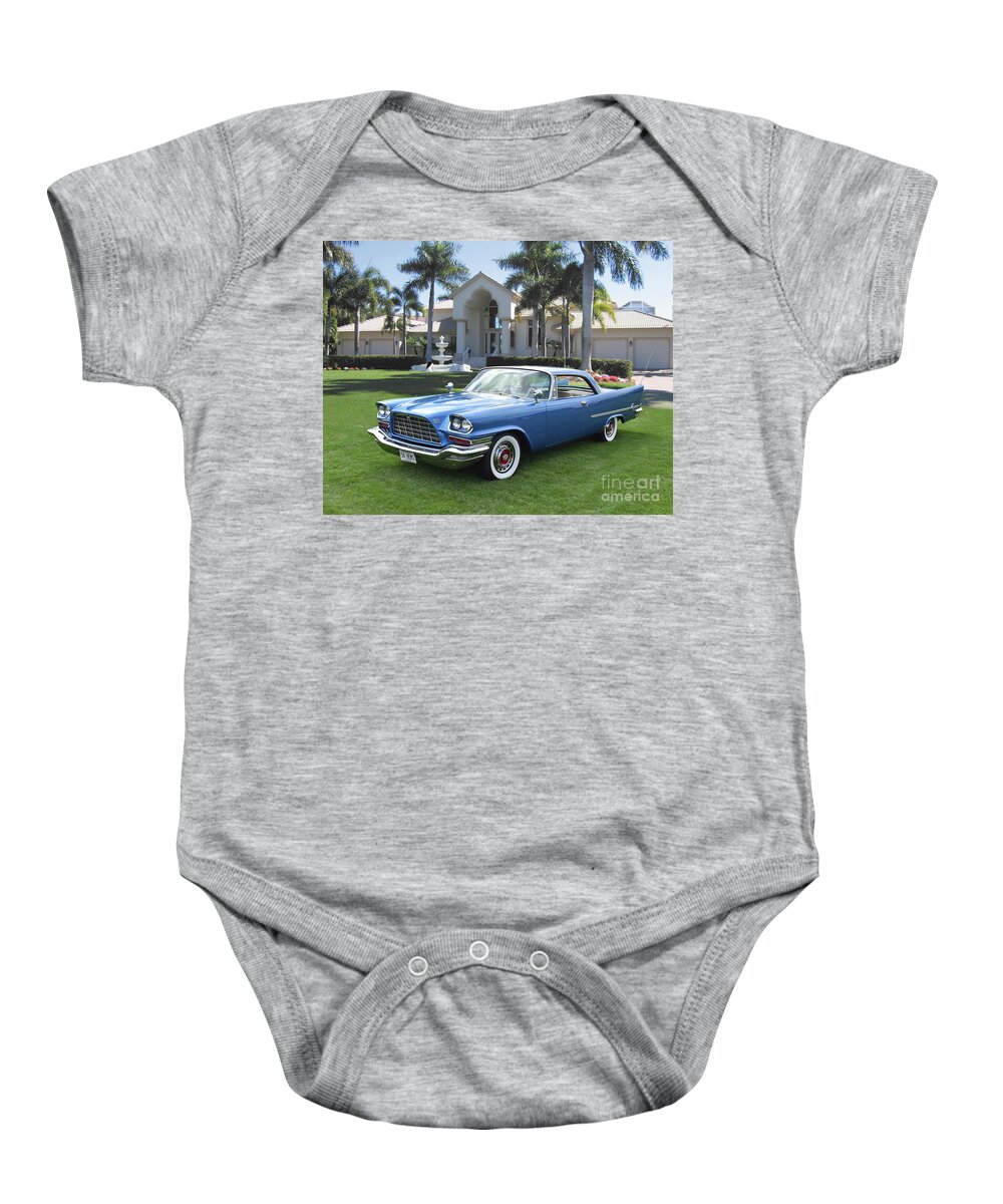 1958 Baby Onesie featuring the photograph 1958 Chrysler 300D by Ron Long