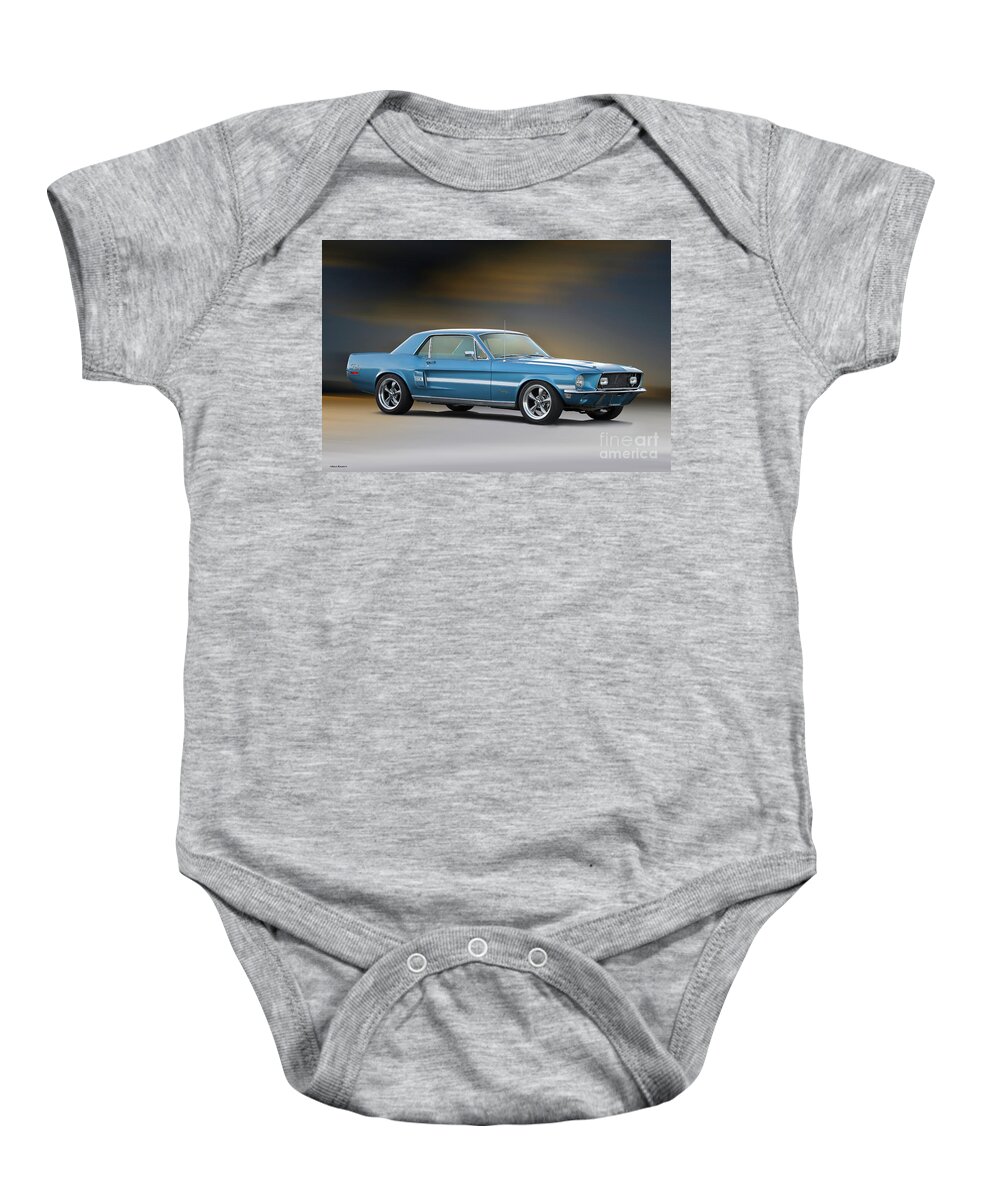 1968 Ford Mustang Gt/cs Coupe Baby Onesie featuring the photograph 1968 Ford Mustang GT/CS 'California Special' by Dave Koontz
