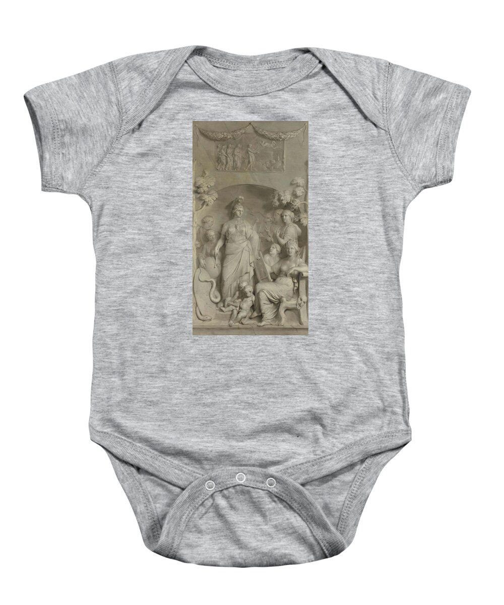Canvas Baby Onesie featuring the painting Allegory of the Sciences. #2 by Gerard de Lairesse