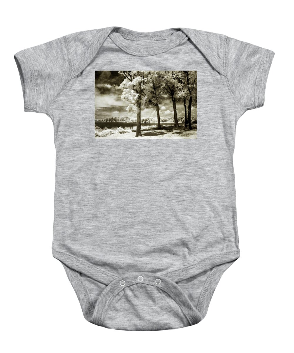 Infrared Baby Onesie featuring the photograph Cobb Island Channel -2 #2 by Alan Hausenflock
