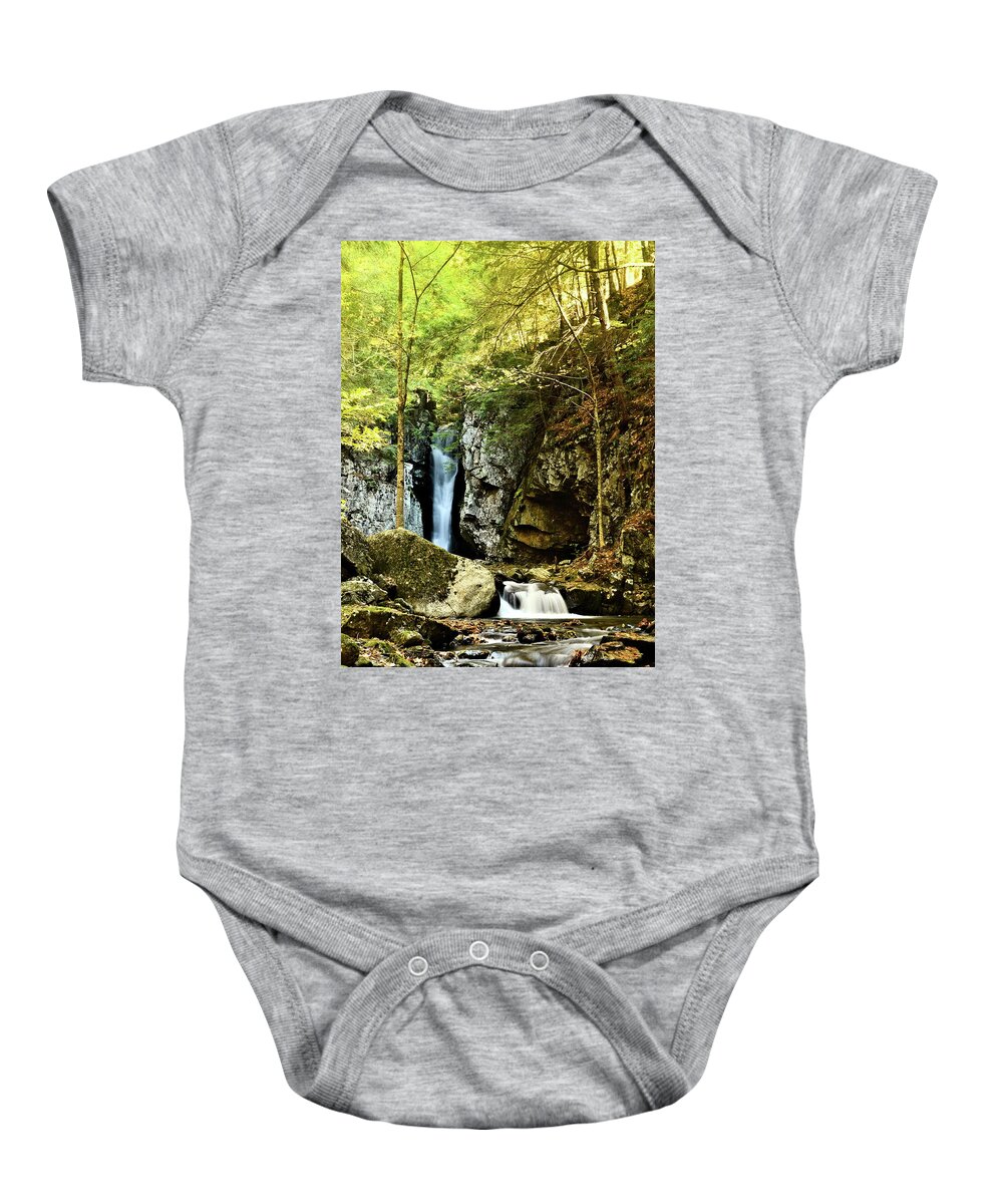 Waterfall Baby Onesie featuring the photograph Falls of Song #2 by Harry Moulton