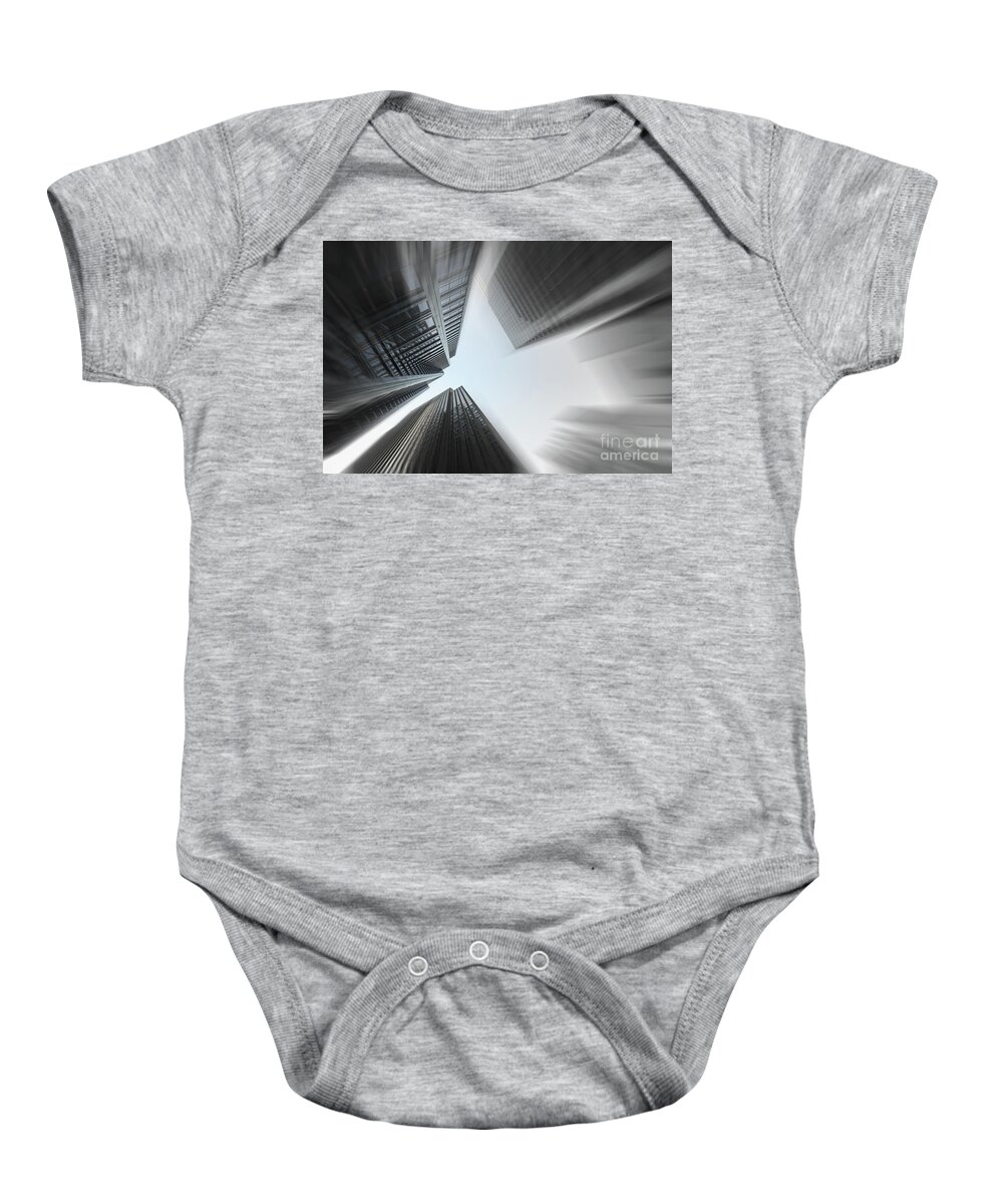 Chicago Baby Onesie featuring the photograph Skyscrapers in Motion by Raul Rodriguez