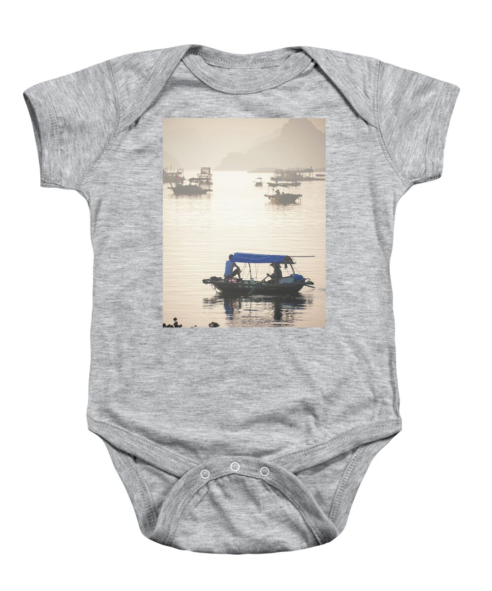 Ha Long Bay Baby Onesie featuring the photograph Ha Long Bay #4 by Gouzel -