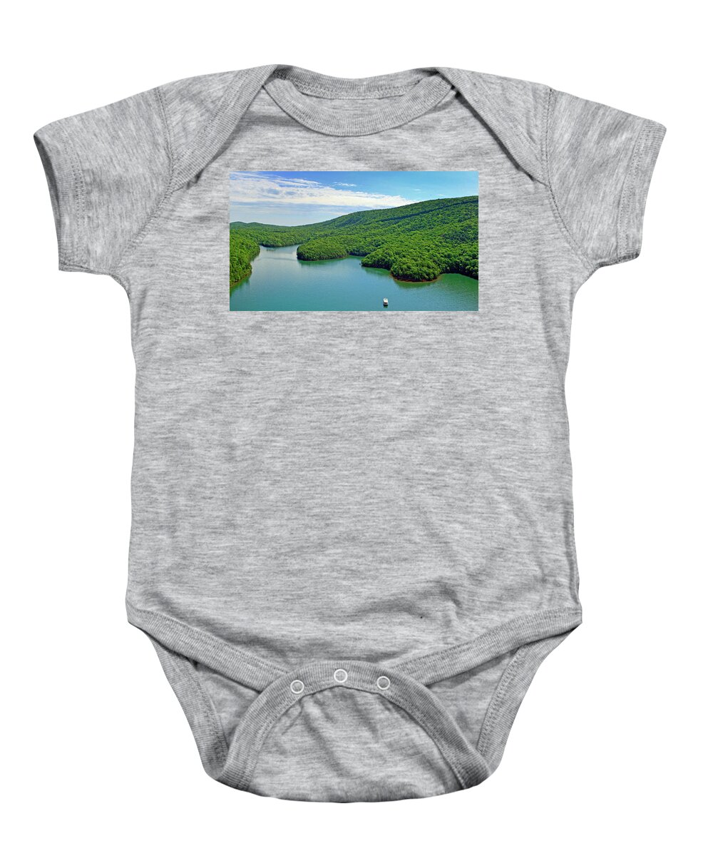 Smith Mountain Lake Baby Onesie featuring the photograph 2017 Poker Run, Smith Mountain Lake, Virginia #5 by The James Roney Collection