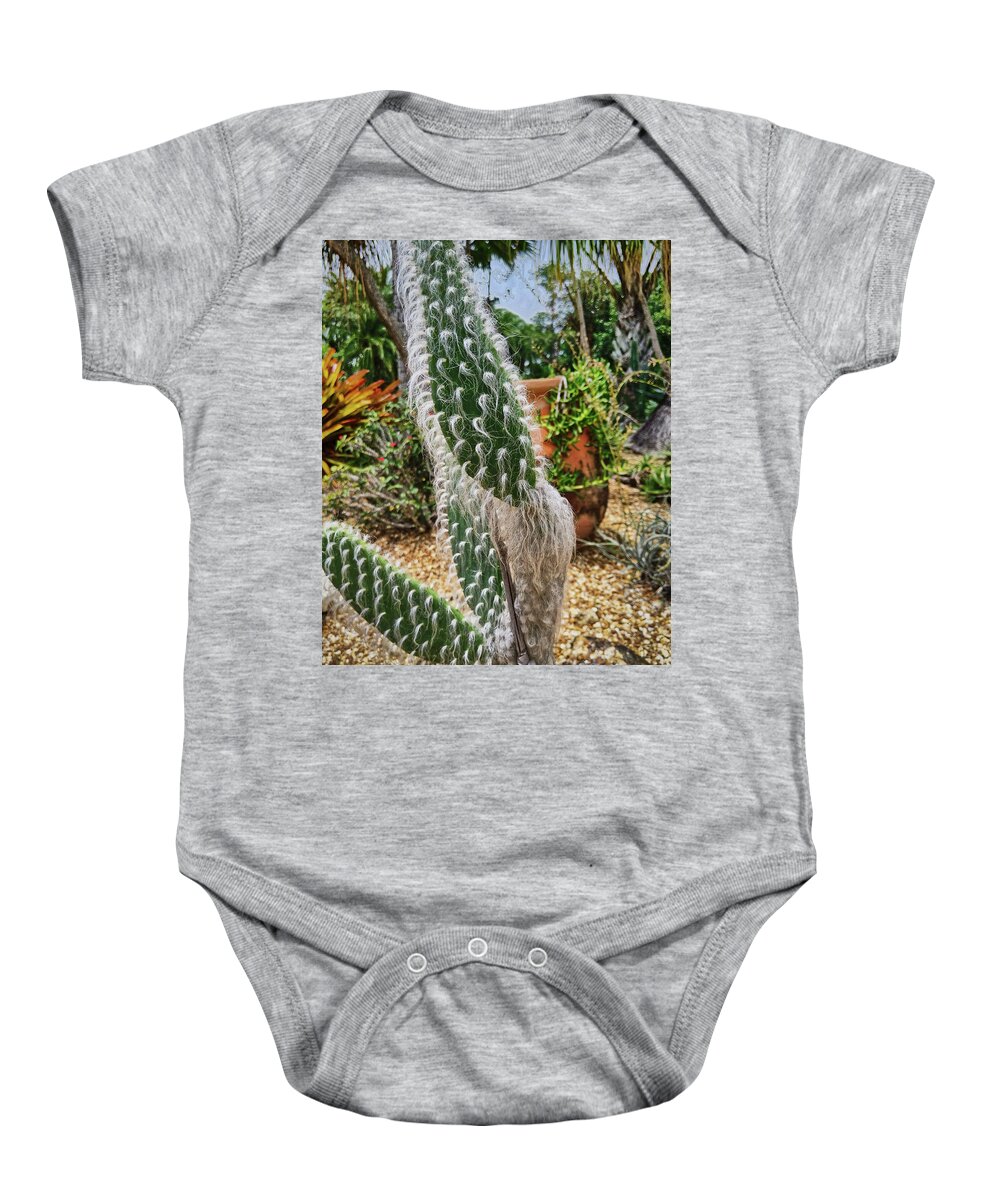 Cactus Baby Onesie featuring the photograph A Fuzzy One by Portia Olaughlin