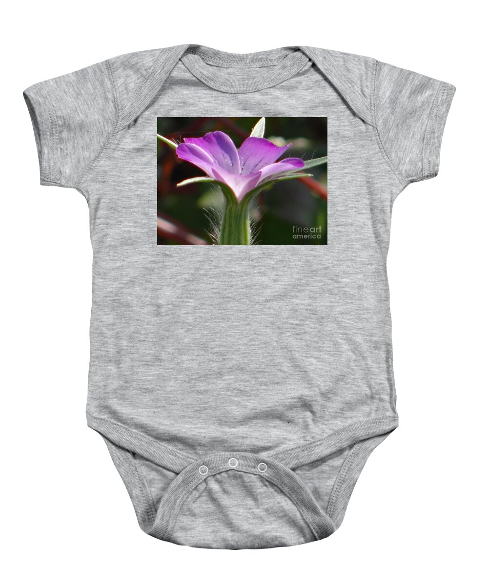 Flower Baby Onesie featuring the photograph A study in lilac by Karin Ravasio