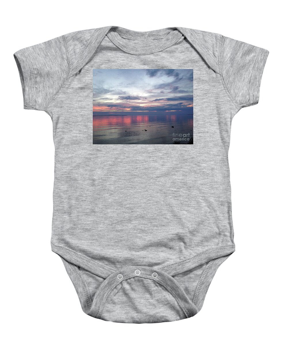 Coastline Baby Onesie featuring the photograph Abstract Sunset by Aicy Karbstein