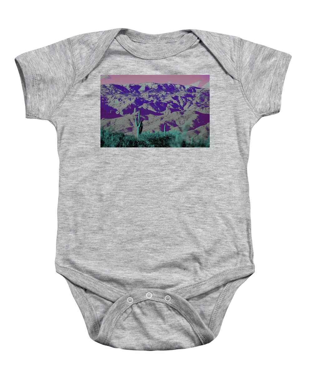 Mount Lemmon Baby Onesie featuring the digital art Alien Colors on Mount Lemmon by Chance Kafka