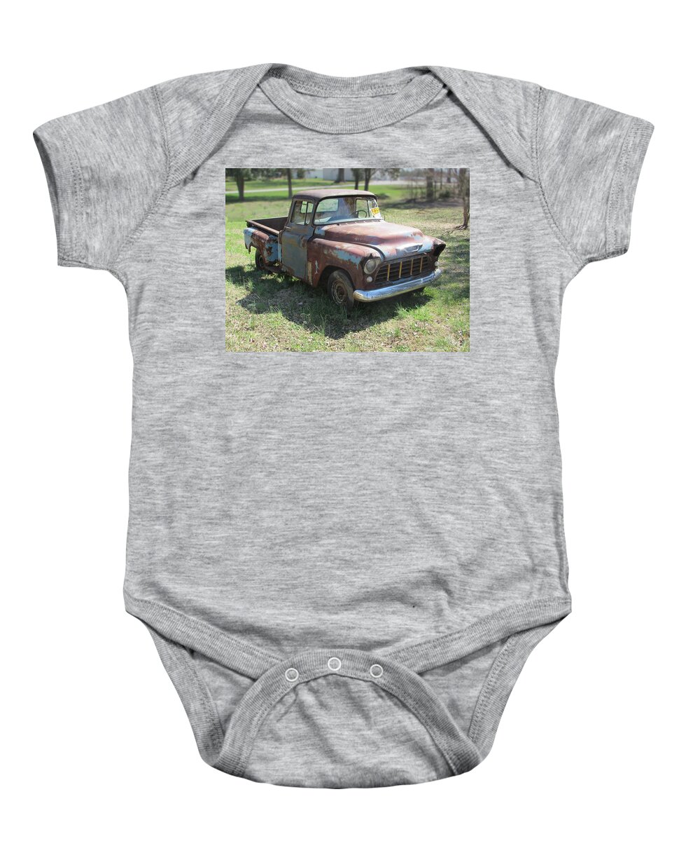 Old Car Baby Onesie featuring the photograph any Buyers by David Zimmerman