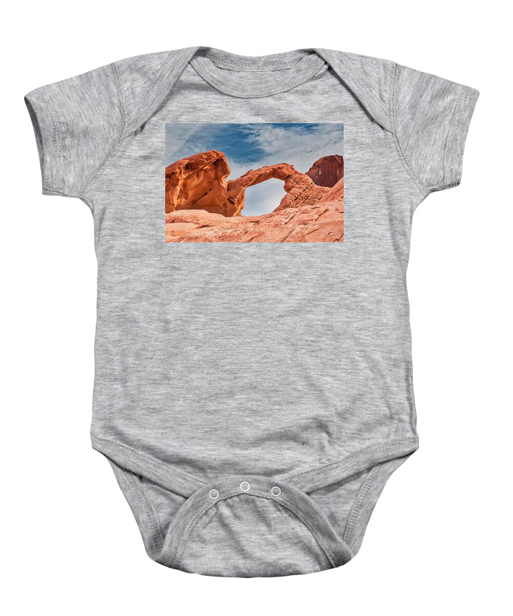 Valley Of Fire State Park Baby Onesie featuring the photograph Arch Rock by Jurgen Lorenzen