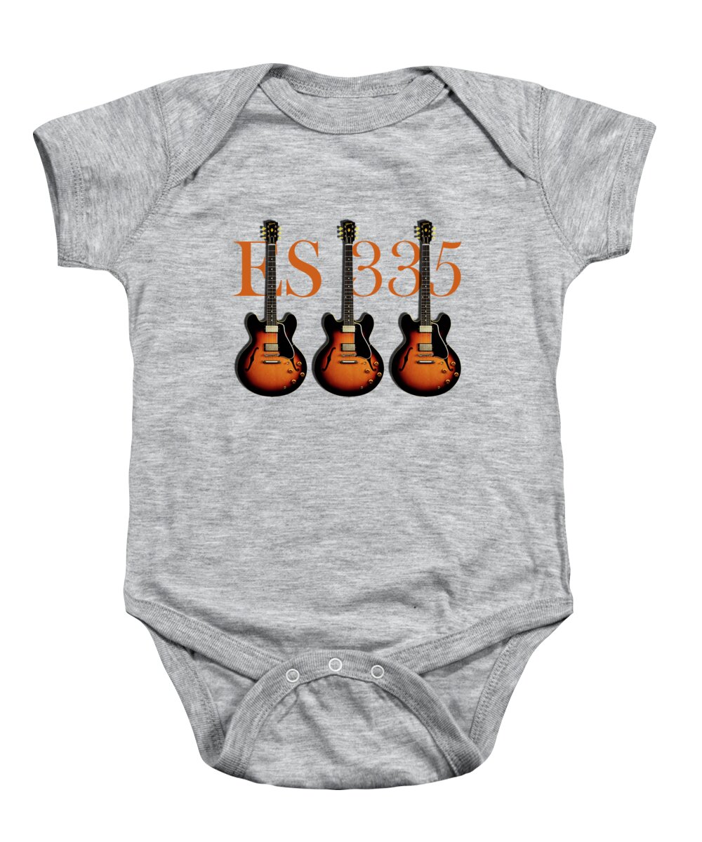 Gibson Es335 Baby Onesie featuring the photograph Gibson ES 335 1959 by Mark Rogan