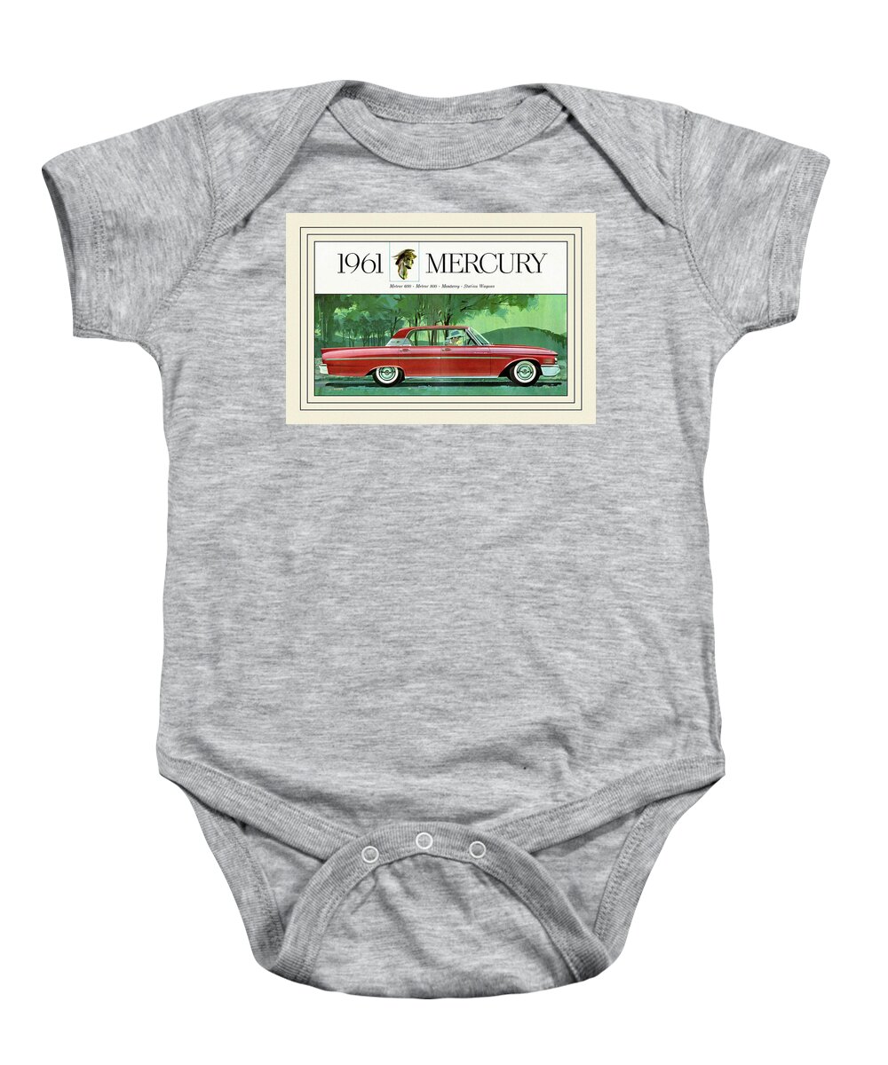 1961 Ford Mercury Meteor Baby Onesie featuring the photograph Automotive Art 454 by Andrew Fare