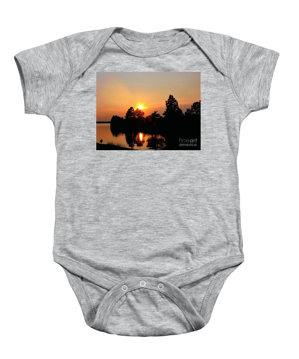 Backbay Baby Onesie featuring the photograph Backbay Sunset by Scott Cameron