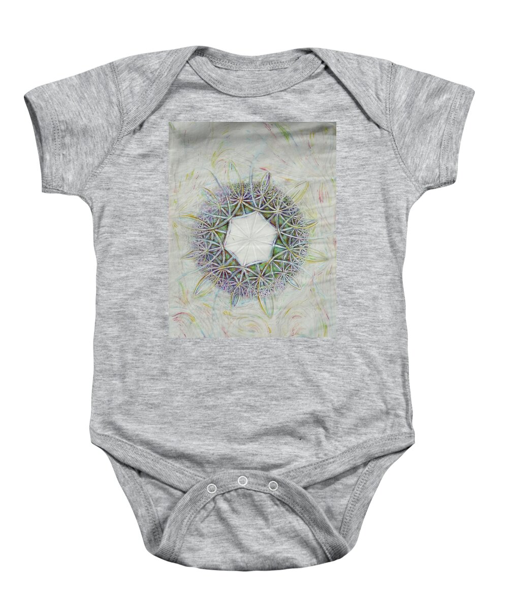 Poincare's Disk Baby Onesie featuring the painting Bend by Jeremy Robinson