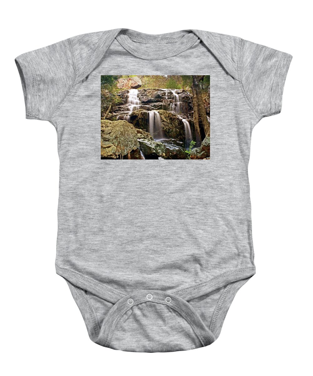 Waterfall Baby Onesie featuring the photograph Black Mountain Falls 5 by Marty Koch
