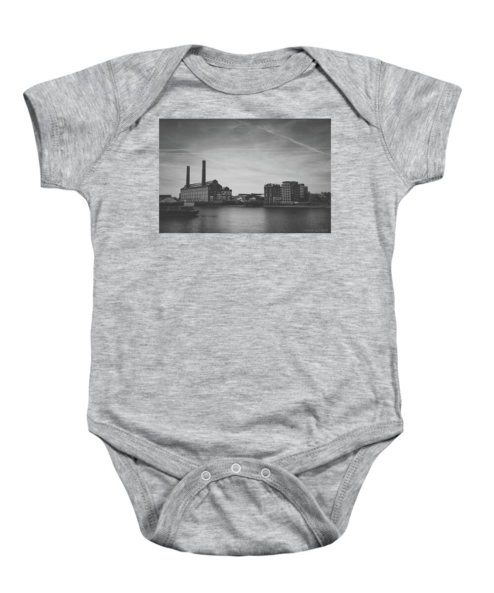 Gothic Baby Onesie featuring the photograph Bleak Industry by Joseph Westrupp