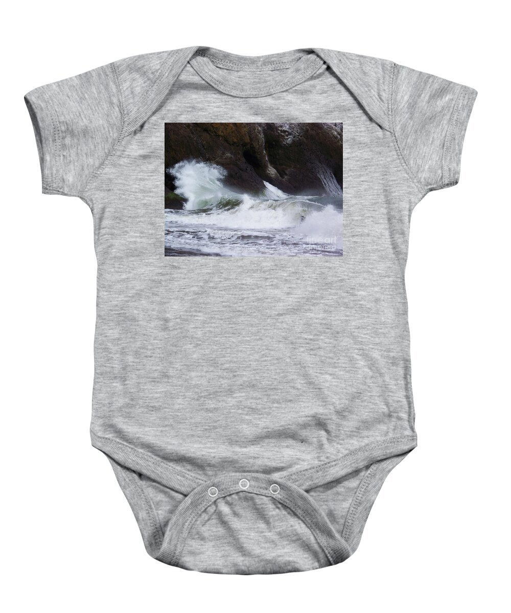 Ocean Baby Onesie featuring the photograph Breakers by Julie Rauscher