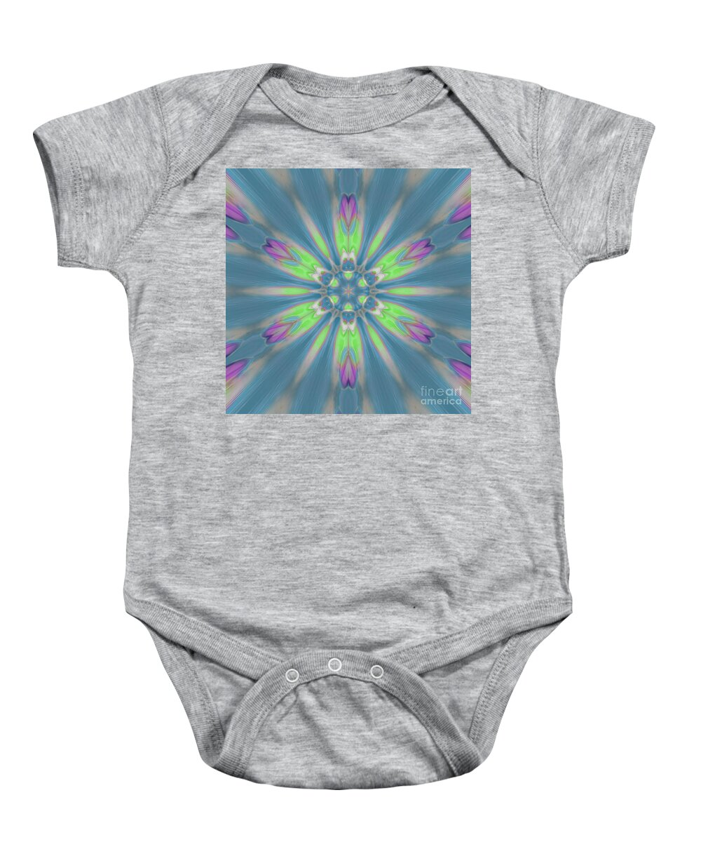 Bringing Baby Onesie featuring the digital art Bringing, Hearts, Together by Scott S Baker
