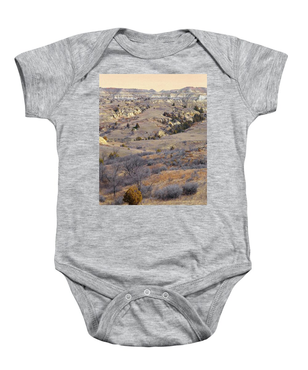 North Dakota Baby Onesie featuring the photograph Burning Coal Vein April Reverie by Cris Fulton