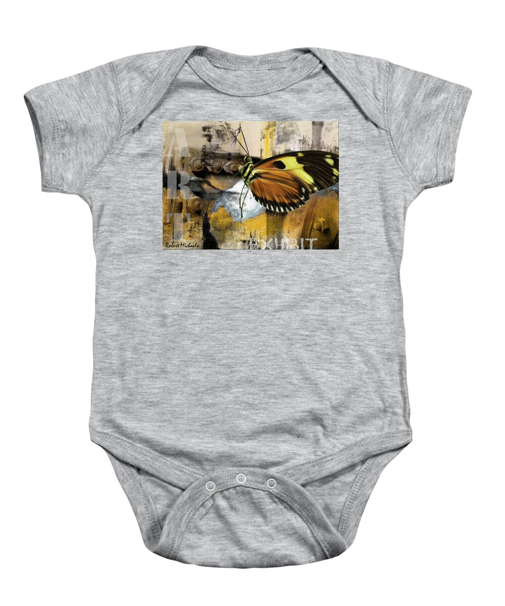 Butterfly Baby Onesie featuring the photograph Butterfly Art Exhibit by Robert Michaels