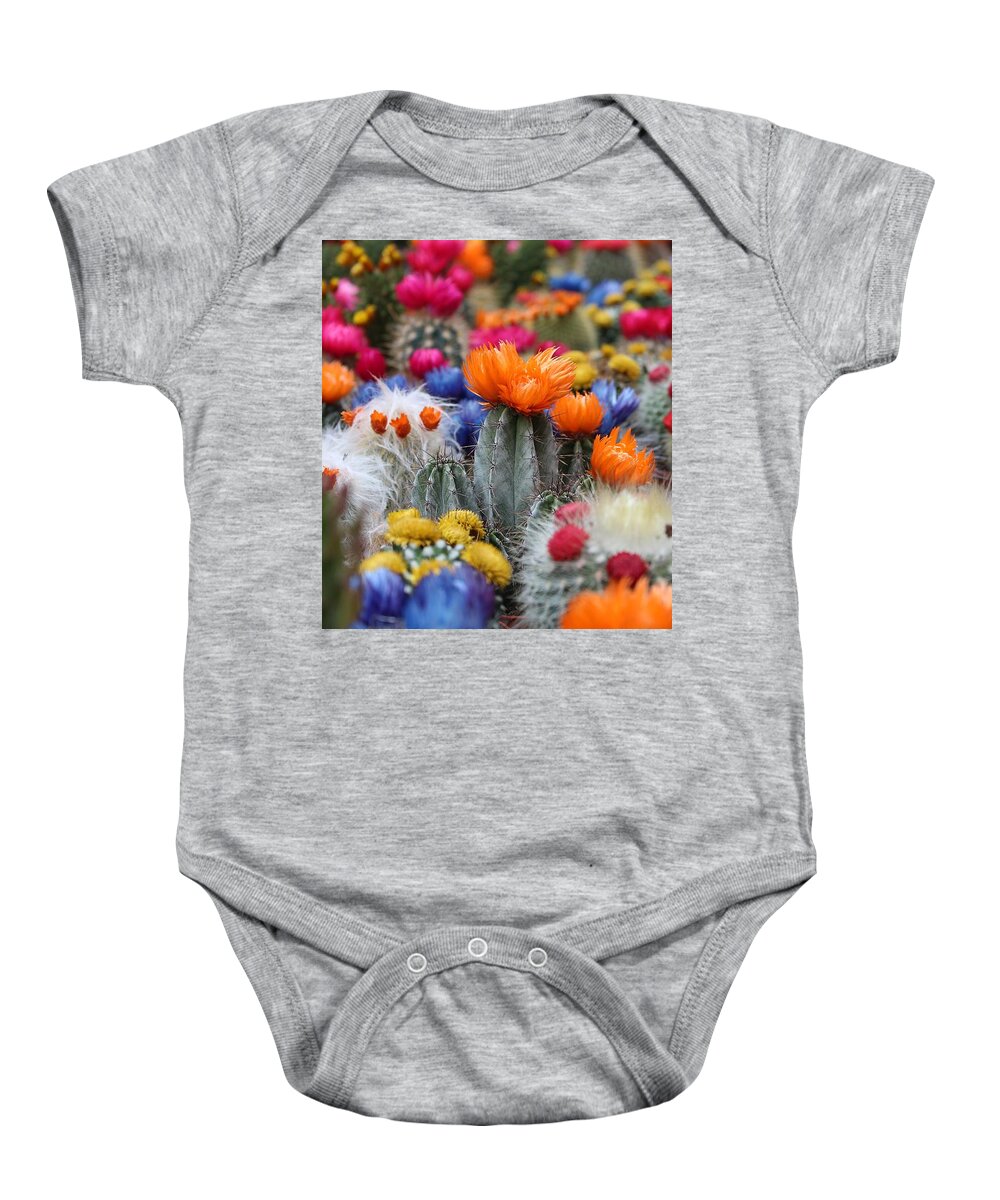 Cute Baby Onesie featuring the photograph Cacti flowers by Top Wallpapers