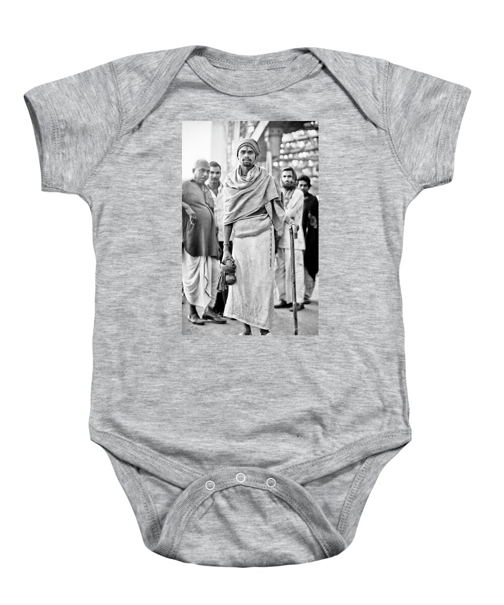 Sadhu Calcutta Baby Onesie featuring the photograph Calcutta Sadhu by Neil Pankler