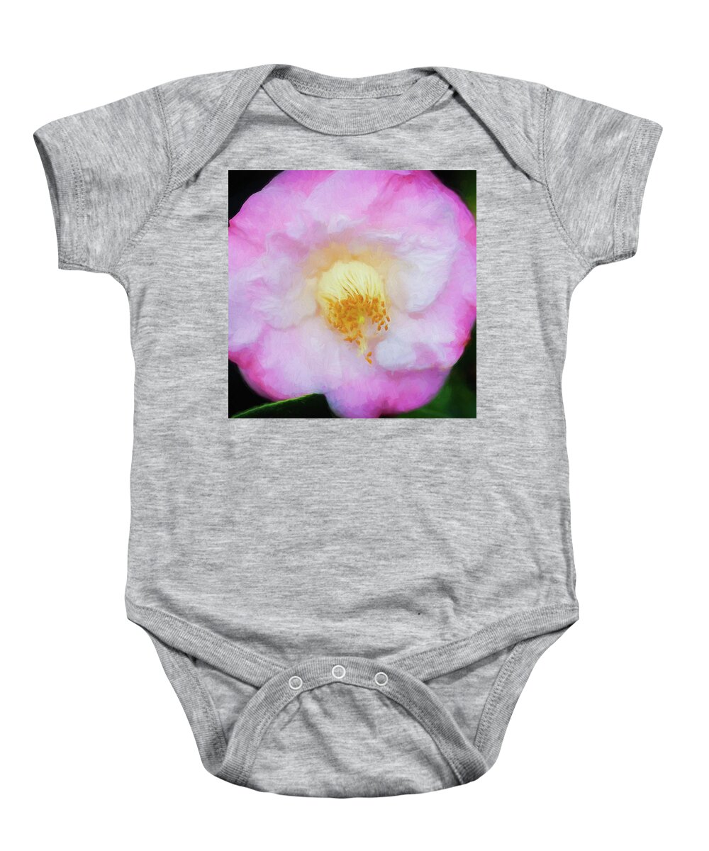Camellia Baby Onesie featuring the photograph Camellias Japonica 123 by Rich Franco