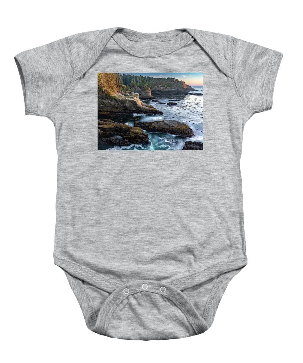 Adventure Baby Onesie featuring the photograph Cape Flattery by Ed Clark