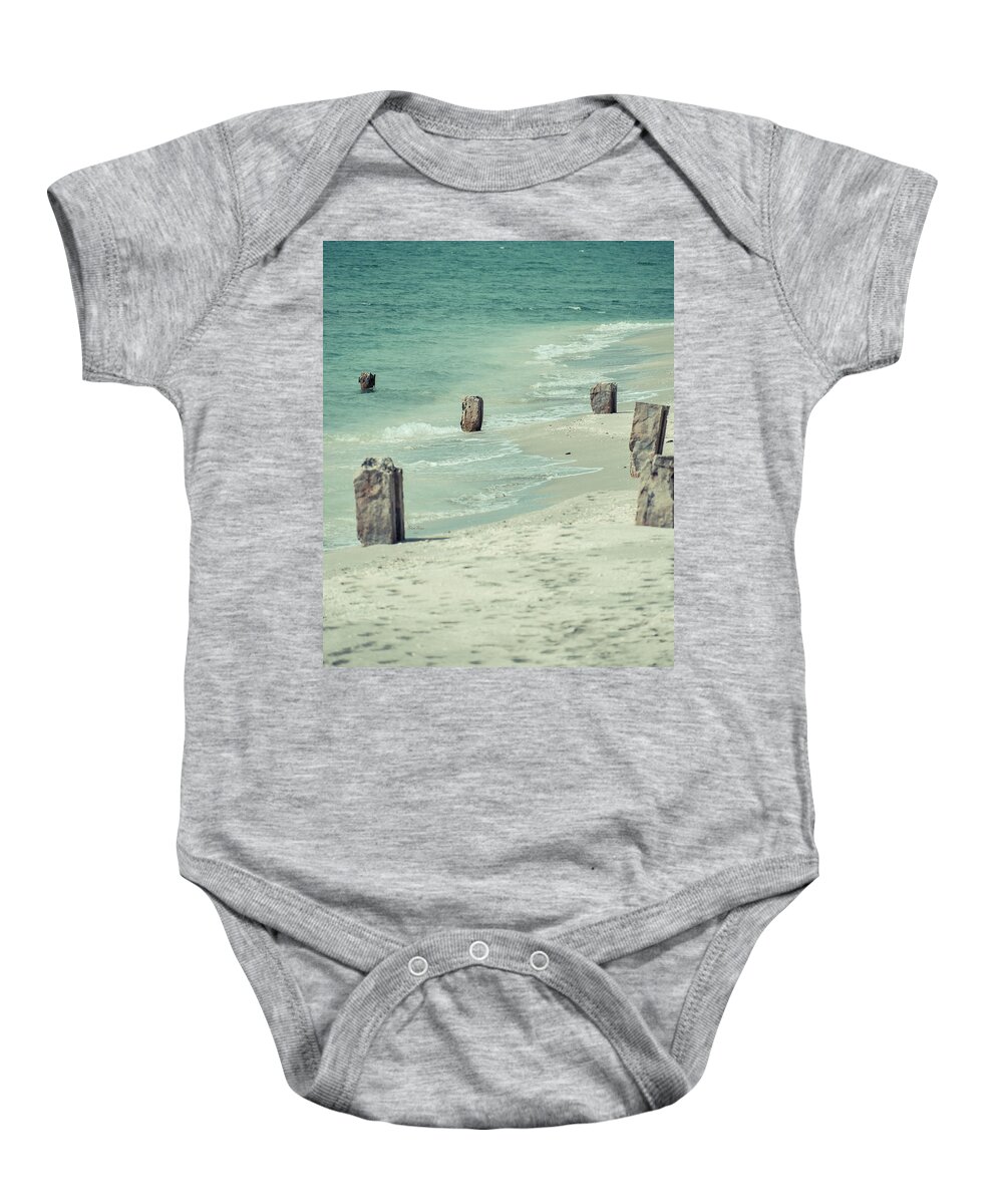  Baby Onesie featuring the mixed media Casey Key by Trish Tritz