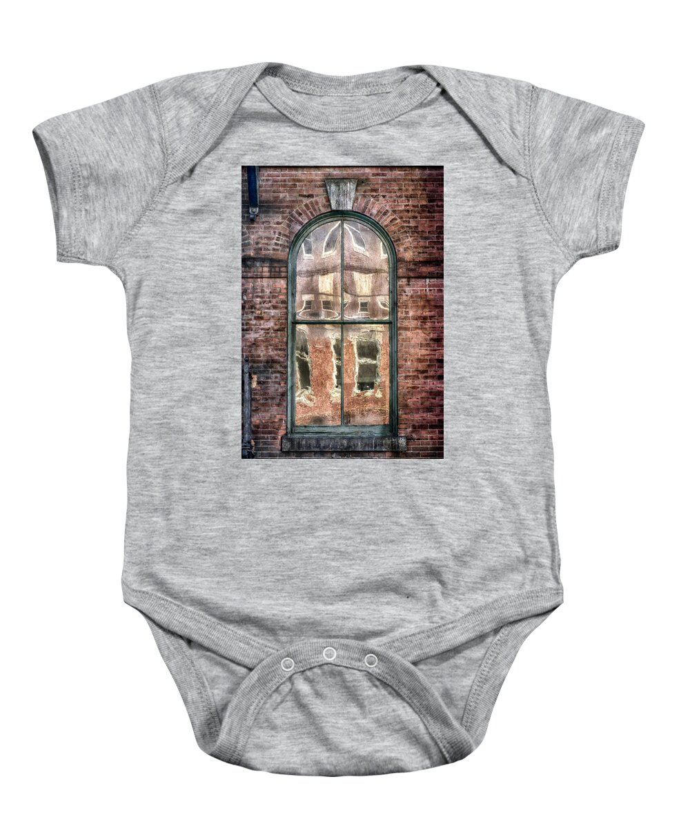 City Window Baby Onesie featuring the photograph City Window by Cindi Ressler