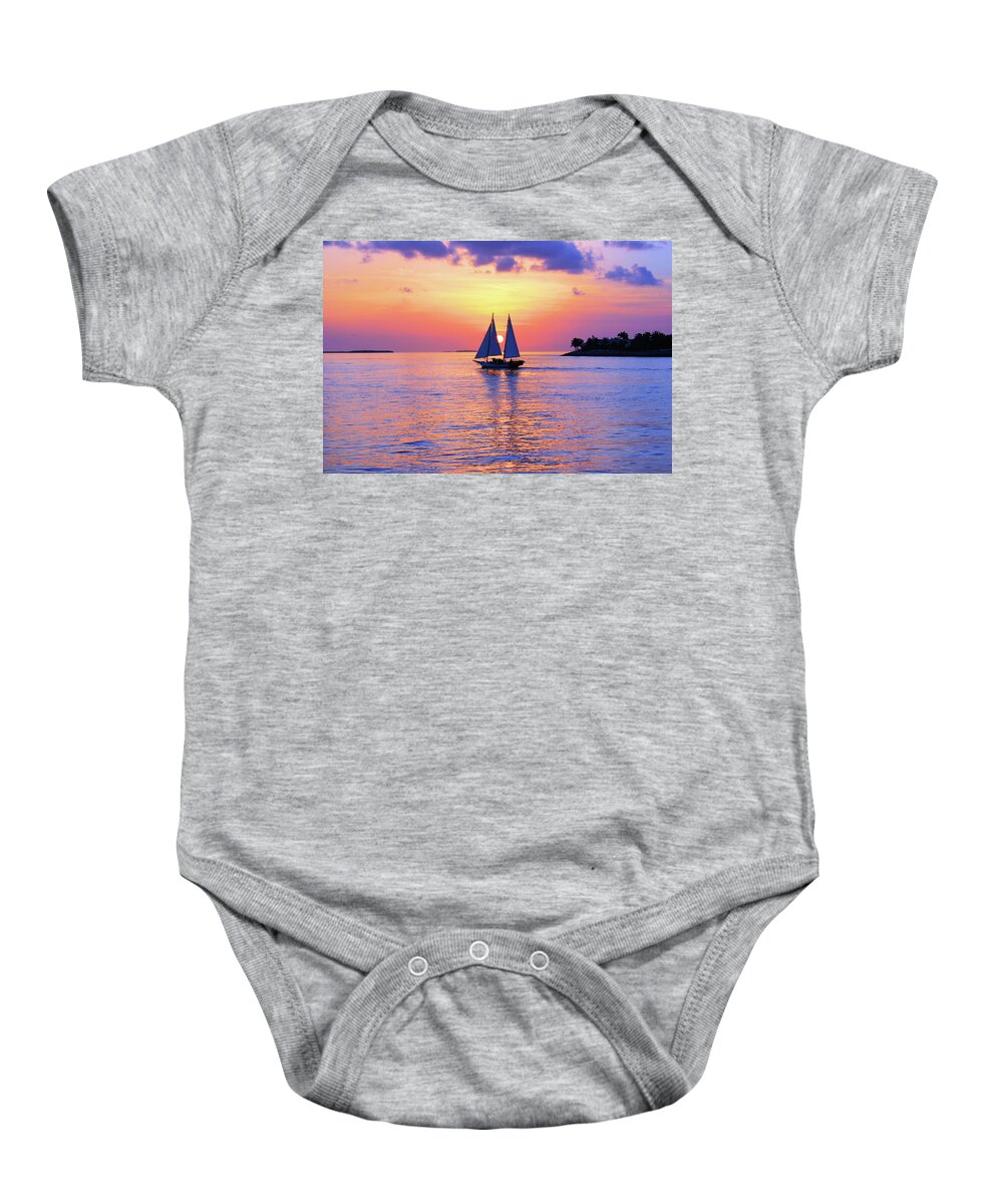Sea Baby Onesie featuring the photograph Colors Of Sunset by Iryna Goodall