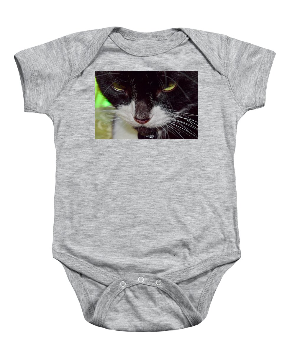 Elvis Baby Onesie featuring the photograph Come Closer by Debra Grace Addison