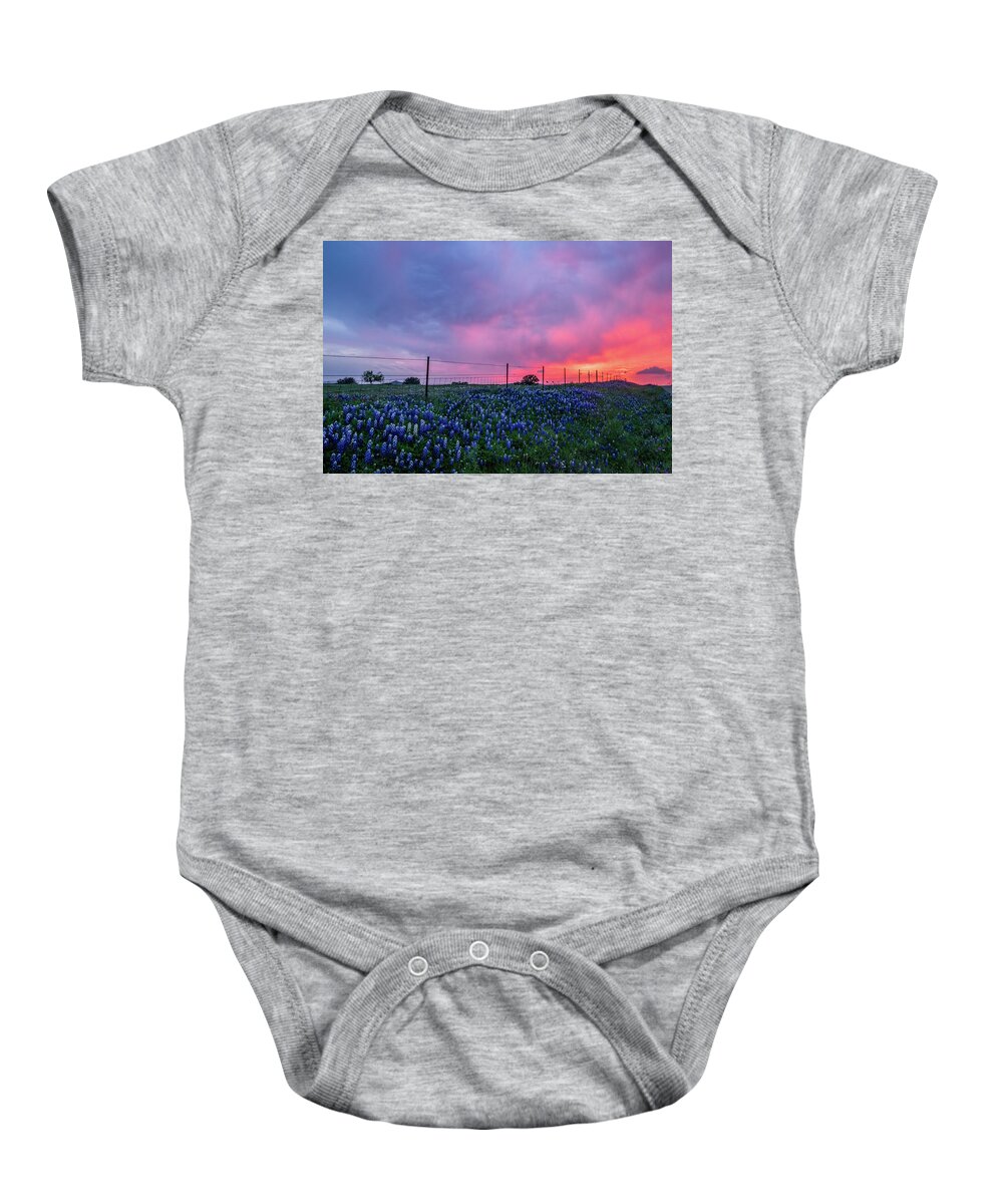 Texas Wildflowers Baby Onesie featuring the photograph Coming Storm II by Johnny Boyd