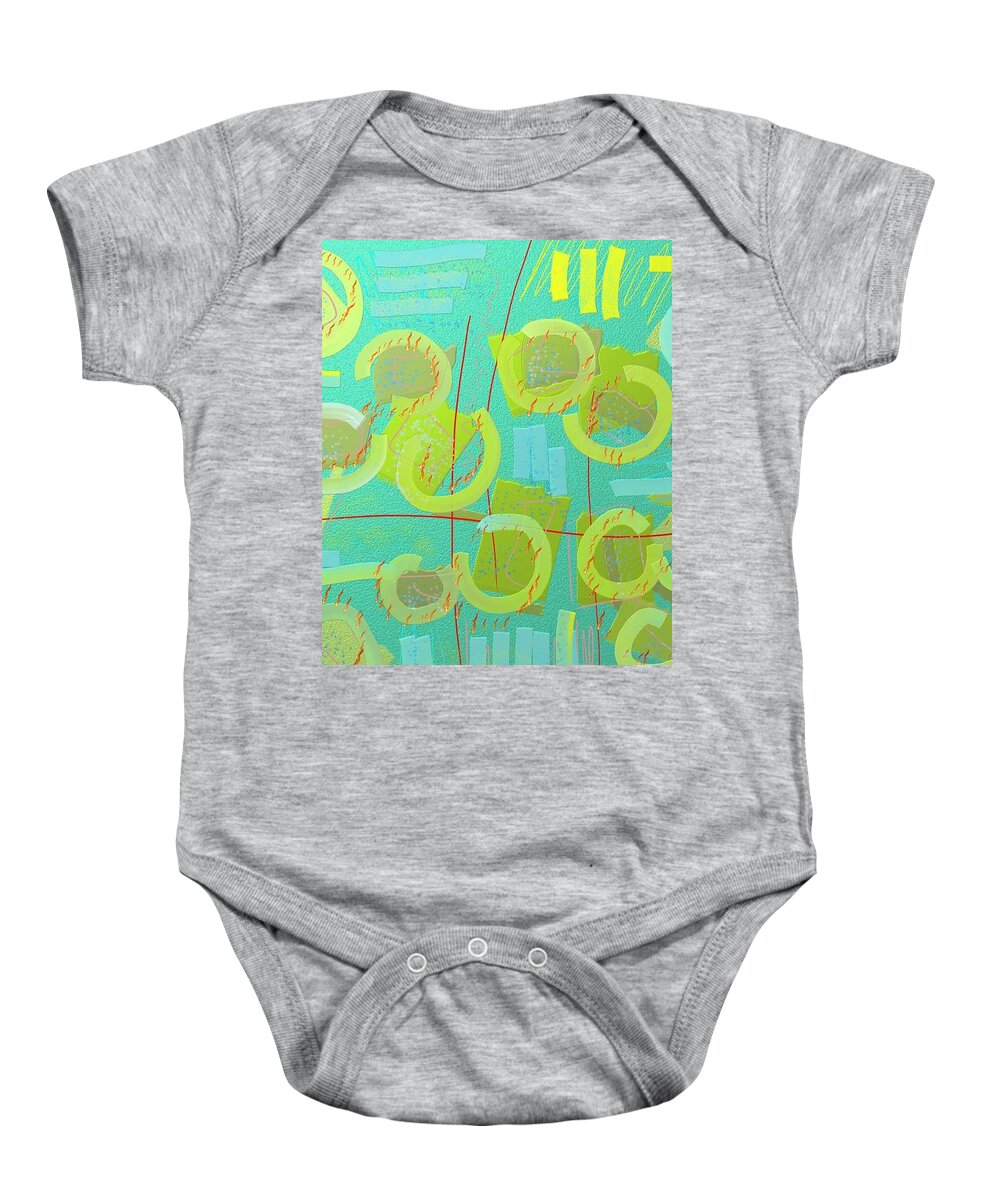 Abstract Baby Onesie featuring the digital art Corn field by Chani Demuijlder