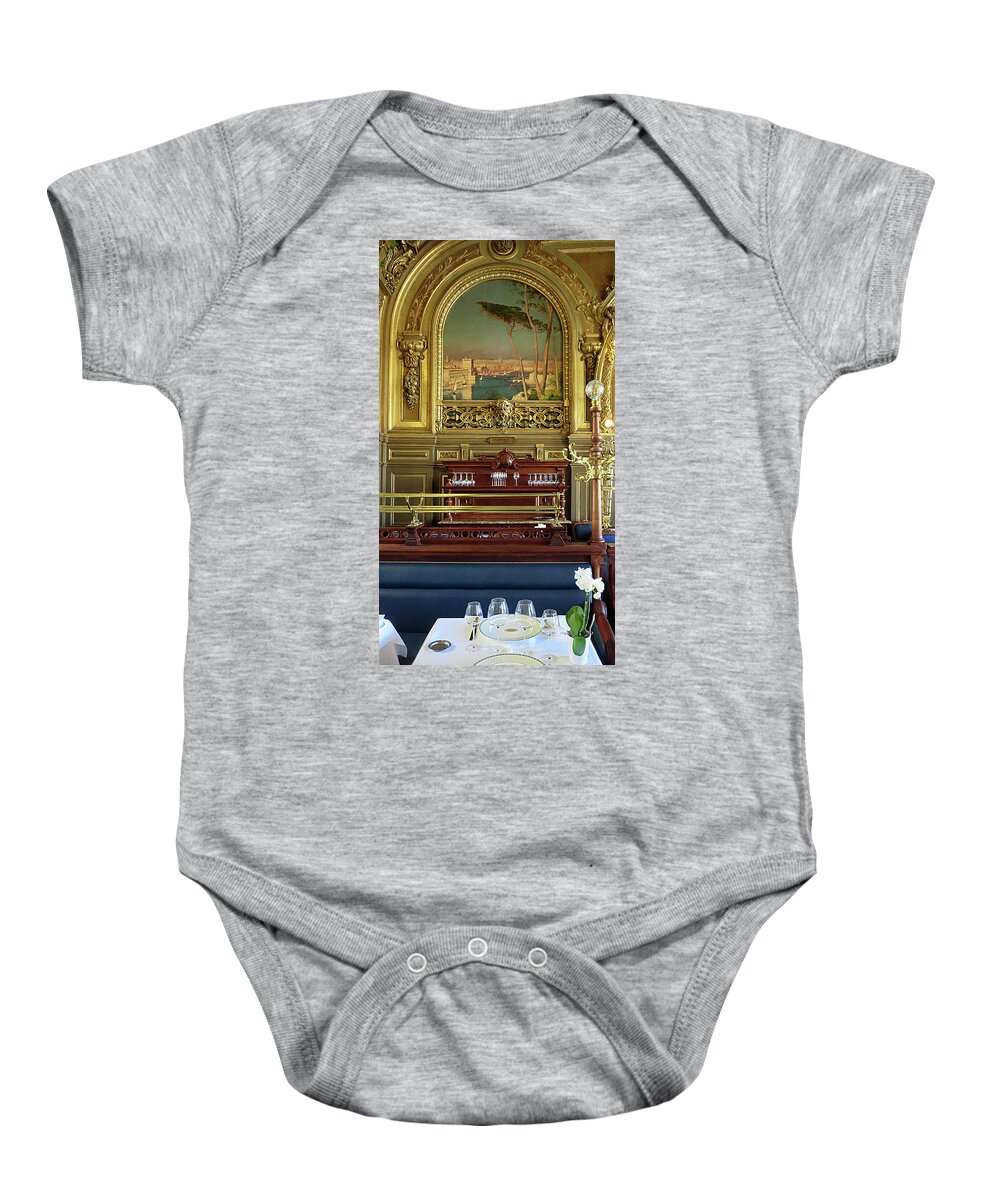Le Train Bleu Baby Onesie featuring the photograph Dining At Le Train Bleu by Dave Mills