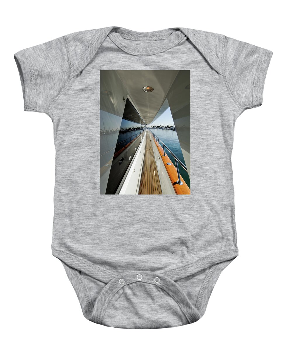 Yacht Baby Onesie featuring the photograph Double Vision by David Shuler